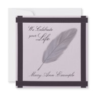 Customizable Memorial / Wake / Living Funeral invitation