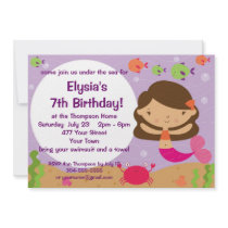 Customizable Mermaid Birthday Party Invite