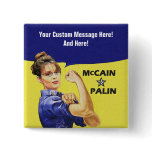 Customizable Message Sarah Palin Pins