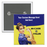 Customizable Message Sarah Palin Pins