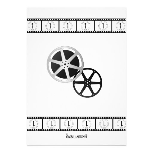 Customizable Modern Movie Buff Wedding Invitation