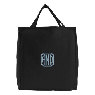 Customizable Monogram Embroidered Initials Bag embroideredbag