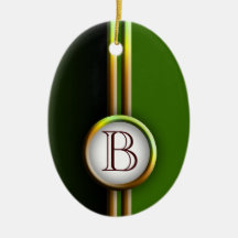 Customizable Monogram: Fall Leaves Ornament