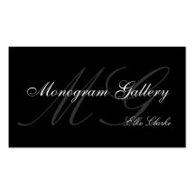 Customizable Monogram Plain Business Card