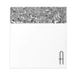 Customizable Monogrammed Abstract Swirl Note Pad