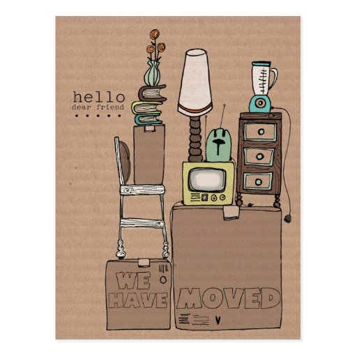 customizable moving postcard