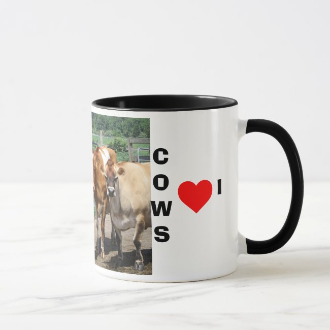 Customizable Mug:  I ♥ Cows