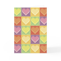 Customizable Multi Colored Heart Card