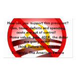 Customizable No Obama Wind Shield Card Business Card