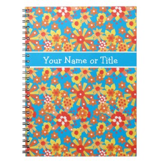 Customizable Notebook or Journal, Ditsy Flowers
