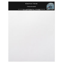 Customizable oil drilling rig watercolor letterhead design