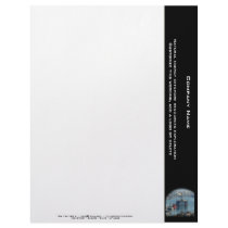 Customizable oil drilling rig watercolor customized letterhead