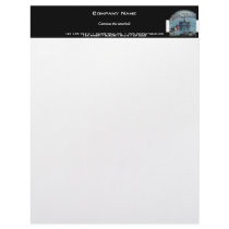 Customizable oil drilling rig watercolor letterhead template