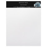 Customizable oil drilling rig watercolor letterhead template