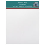 Customizable oil drilling rig watercolor letterhead design