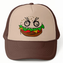 customizable om nom nom burger with teeth face hats