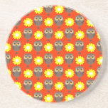 Customizable Owls & Daisies Coasters