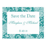 Customizable Paisley Save the Date Postcard