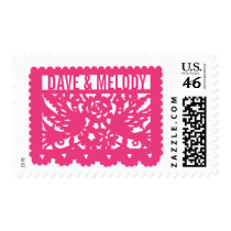 Customizable Papel Picado Flag - Pink stamps