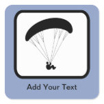 Customizable Paraglider Logo Square Stickers