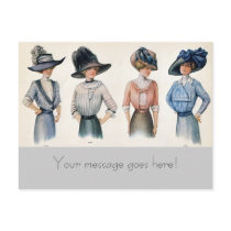 Customizable Paris Fashions 1910 Postcard