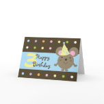 Customizable Party Mouse Happy Birthday Card