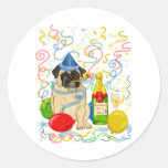 Customizable Party Pug Celebration Tees and Gifts Sticker