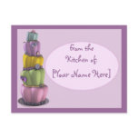 Customizable Pastel Topsy Turvy Cake Recipe Card Post Card