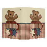 Customizable Patriotic Teddy Bear Binder
