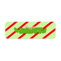 Customizable Peppermint Bakery Labels labels