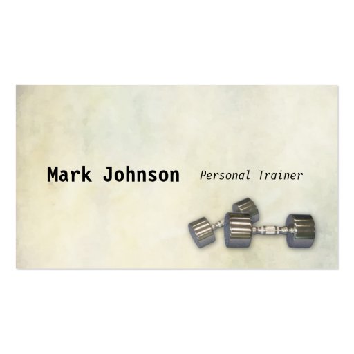 CUSTOMIZABLE Personal Trainer BC Business Card (back side)