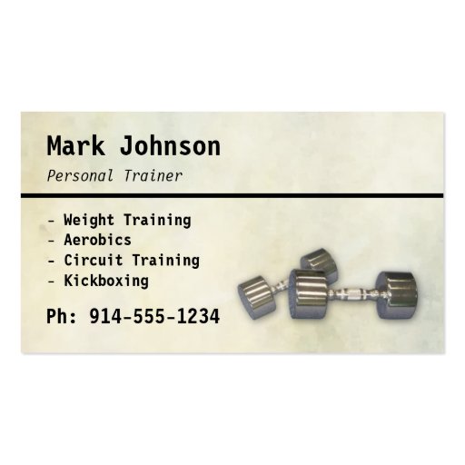 CUSTOMIZABLE Personal Trainer BC Business Card (front side)