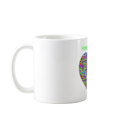 Customizable Personalized Confetti Heart Mug by iheartshop