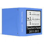 Customizable Personalized Teacher Binder