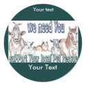 Customizable Pet Rescue Envelope seals stickers