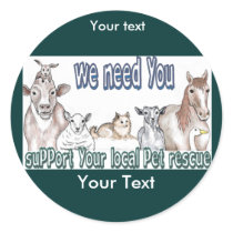 Customizable Pet Rescue Envelope seals stickers by Petcetera Customizable Pet Rescue Envelope seals stickers