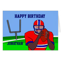 Customizable photo and name football grid iron AA cards