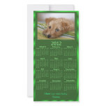 Customizable Photo Card 2012 Calendar (Green)