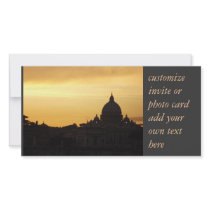 customizable photo card Rome skyline