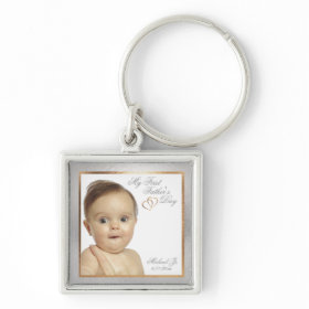 Customizable Photo First Father's Day Key Chain