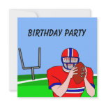 Customizable photo football party invitations