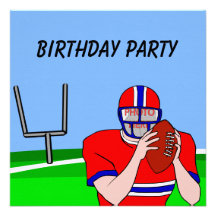 Customizable photo football party invitations