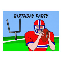 Customizable photo football party invitations invitations