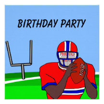 Customizable photo football party invitations AA