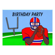 Customizable photo football party invitations AA invitations
