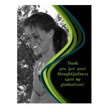 Customizable Photo - Graduation Thank You Card Post Cards