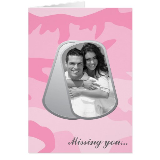Customizable Photo in Dog Tags Greeting Card