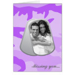 Customizable Photo in Dog Tags Greeting Card