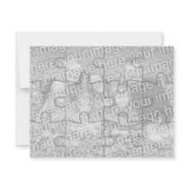 Customizable Photo "Mock" Puzzle Card-12 pieces Personalized Announcement