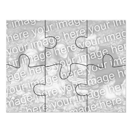 Customizable Photo "Mock" Puzzle Card6 pieces Invites Zazzle